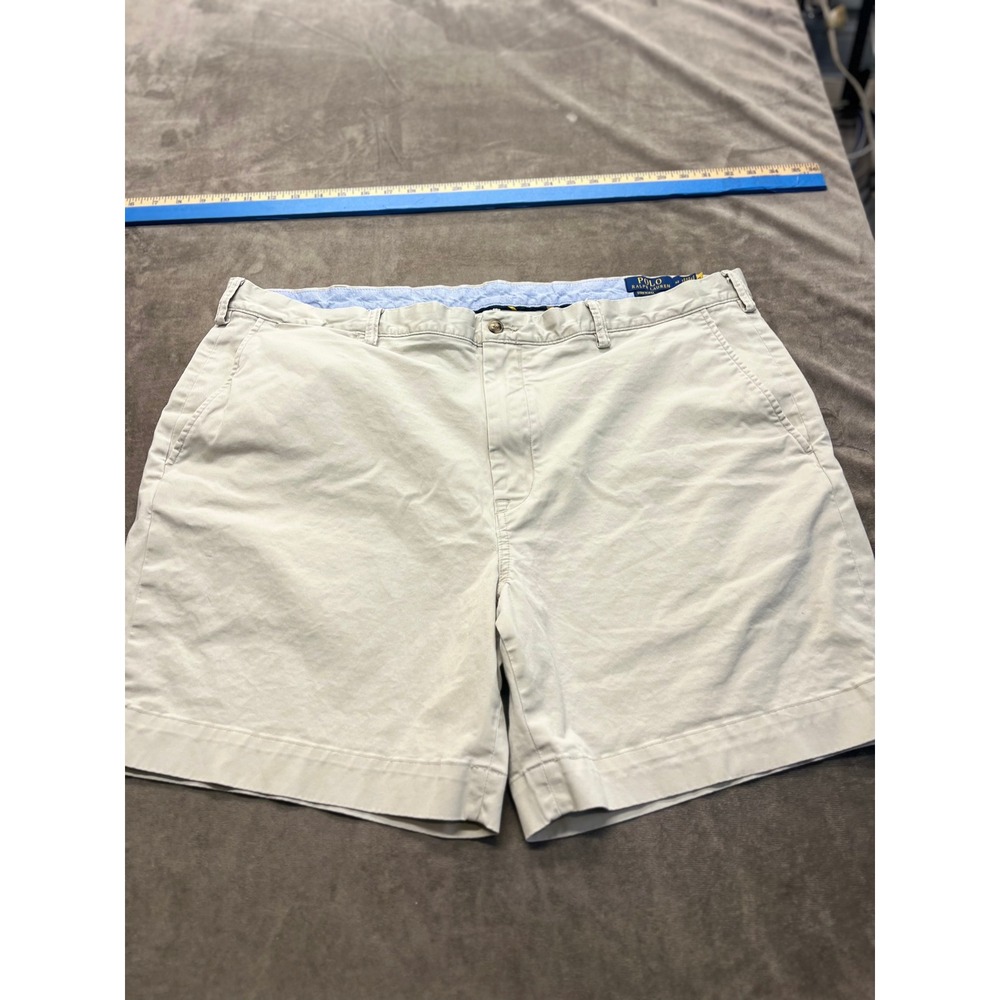 Polo Ralph Lauren Men 42 Tan Stretch Classic Fit Chino Shorts Khaki Cotton Twill